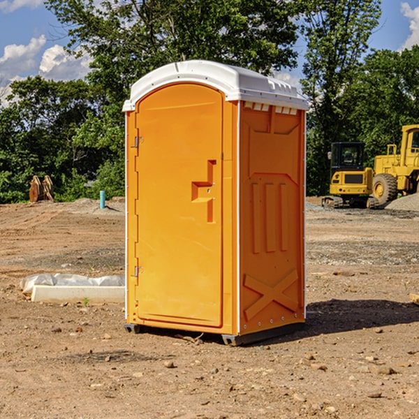 how often are the portable restrooms cleaned and serviced during a rental period in Wirt